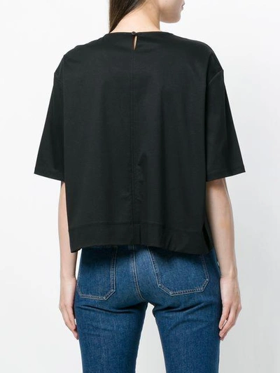 Shop C.t.plage Loose Fit Cropped T-shirt In Black