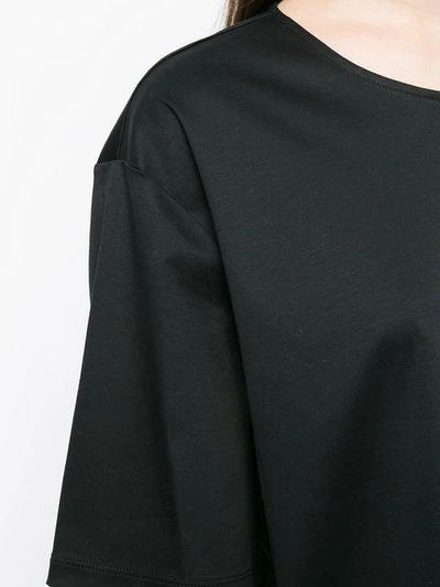 C.t.plage Loose Fit Cropped T-shirt In Black