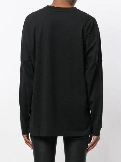 Shop R13 Digital Print Long Sleeve Shirt - Black