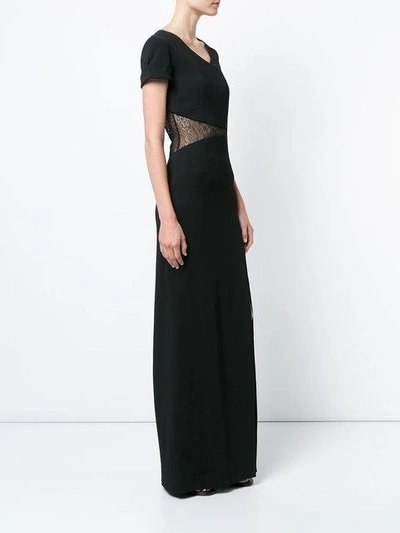 Shop Kimora Lee Simmons Lace Wrap Around Gown In Black