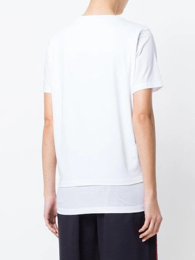 Shop Stella Mccartney Embellished Slogan T-shirt In White