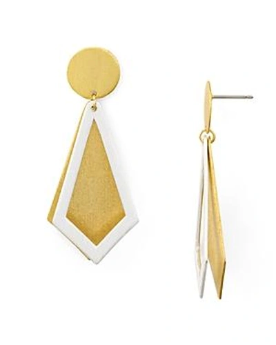Shop Stephanie Kantis Smooth Ego Drop Earrings In Gold
