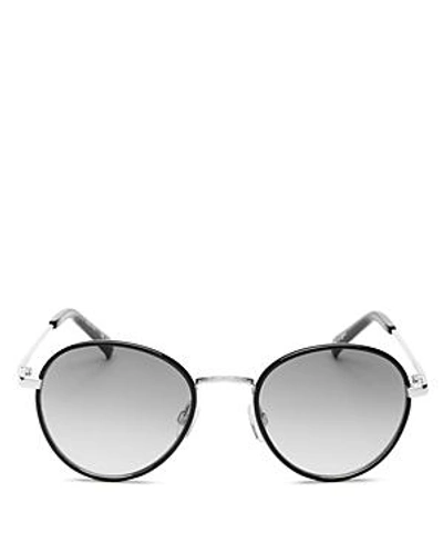 Shop Le Specs Women's Zephyr Deux Mirrored Round Sunglasses, 52mm In Black/smoke