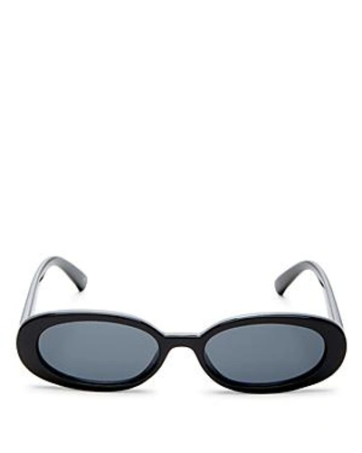 Shop Le Specs Women's Outta Love Cat Eye Sunglasses, 50mm In Black/smoke