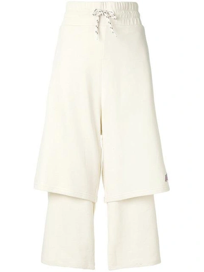 Shop Aalto Cropped Layered Trousers - Neutrals