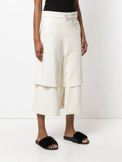 Shop Aalto Cropped Layered Trousers - Neutrals