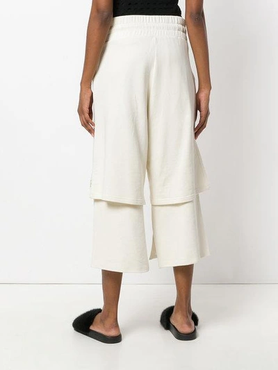 Shop Aalto Cropped Layered Trousers - Neutrals