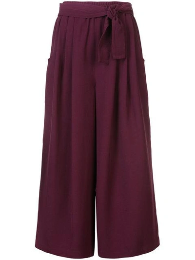 Shop Tome Cropped Palazzo Pants - Pink In Pink & Purple