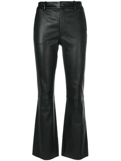 Shop Helmut Lang Slim Cropped Trousers In Black