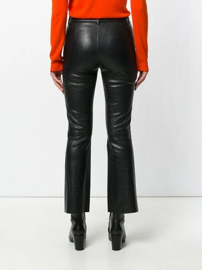 Shop Helmut Lang Slim Cropped Trousers In Black
