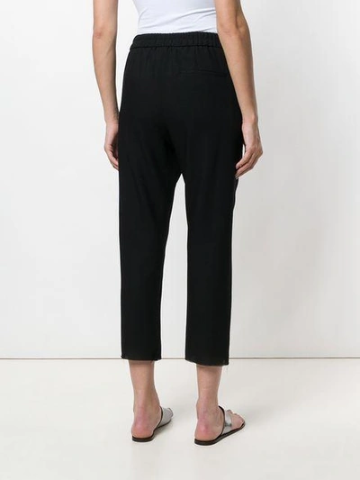 Shop Ann Demeulemeester Cropped Trousers In Black