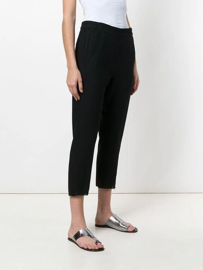 Shop Ann Demeulemeester Cropped Trousers In Black