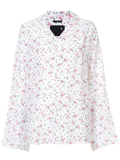 Shop R13 Floral Print Pyjama Top In Neutrals