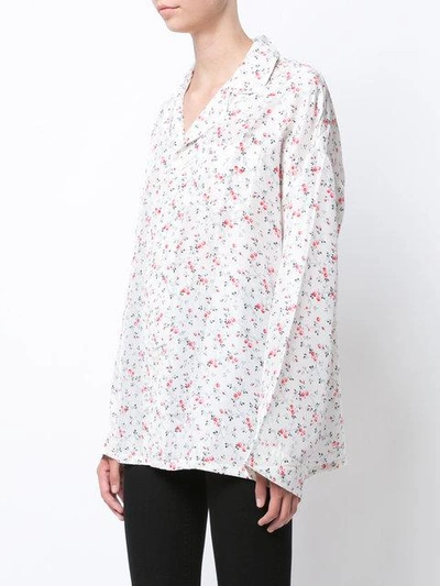 Shop R13 Floral Print Pyjama Top In Neutrals