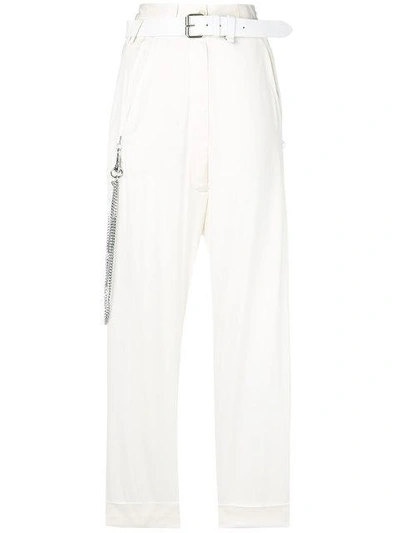 Shop Alyx Belted Chain Trousers In Neutrals