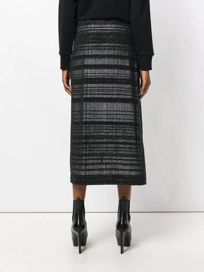 Shop A New Cross Slit Wrapped Skirt In Black
