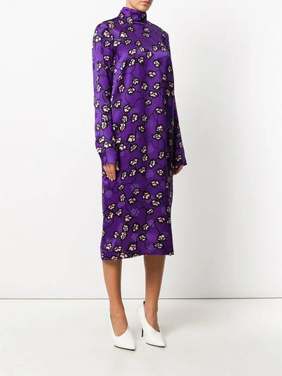 Shop Marni Fleshy Print Dress - Purple