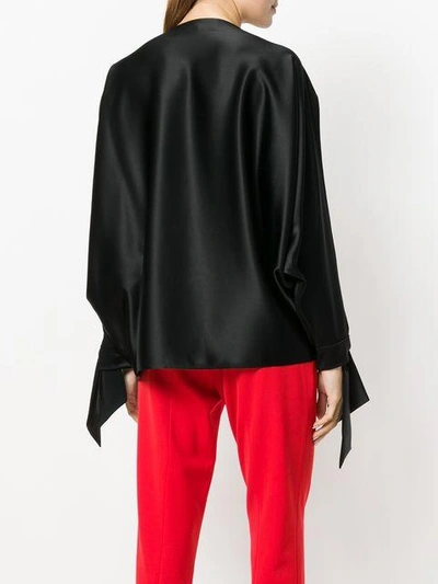 Shop Gianluca Capannolo Tied Sleeves Blouse In Black