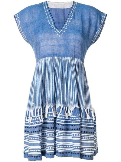 Shop Lemlem Embroidered V-neck Dress