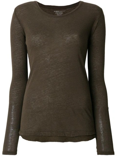 Shop Majestic Filatures Long Sleeved T-shirt - Brown