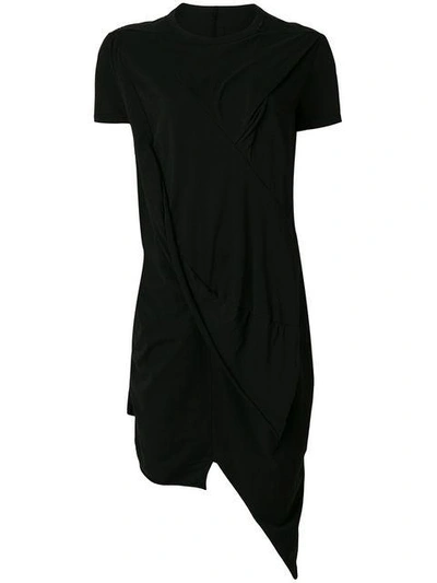 Shop Rick Owens Drkshdw Draped Asymmetric T-shirt - Black