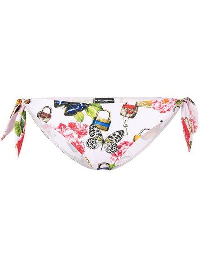 Shop Dolce & Gabbana Secret Print Bikini Bottoms