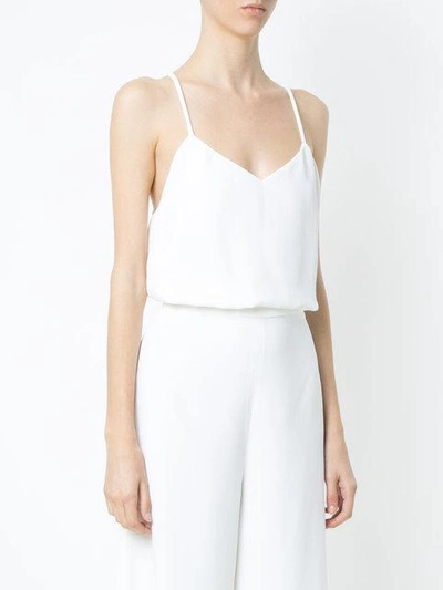 Shop Andrea Marques Thin Straps Bodysuit - White