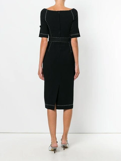 Shop Dolce & Gabbana Line Stitch Detailed Dress