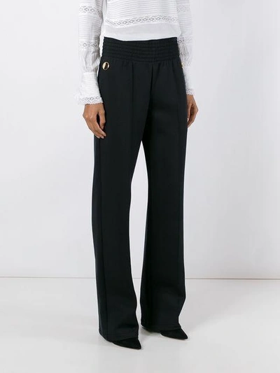 Shop Givenchy Straight Leg Trousers - Black