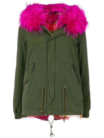 Shop Mr & Mrs Italy Fur-lined Hooded Parka - Green