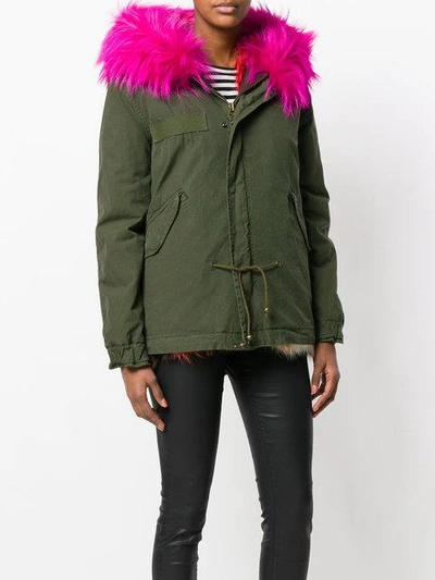 Shop Mr & Mrs Italy Fur-lined Hooded Parka - Green