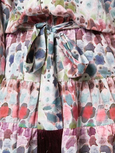 watercolour tie waist dress