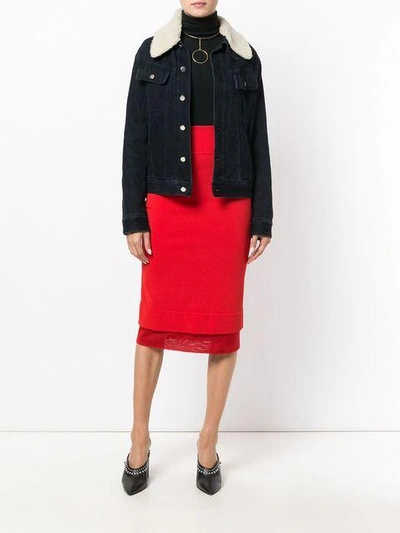 Shop Givenchy Layered Hem Midi Skirt