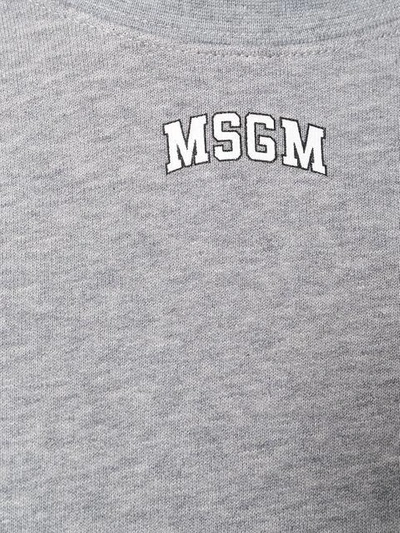 Shop Msgm Logo Sweatshirt - Grey