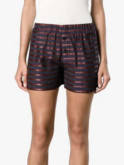 Shop Adam Selman Other Boyfriend Boxer Shorts In Blue