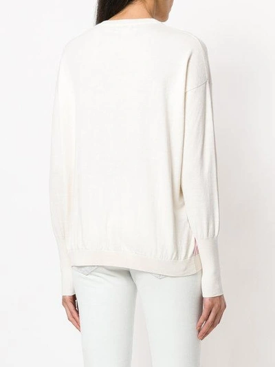 print long-sleeve sweater