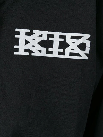Shop Ktz Logo Print Hoodie In Black