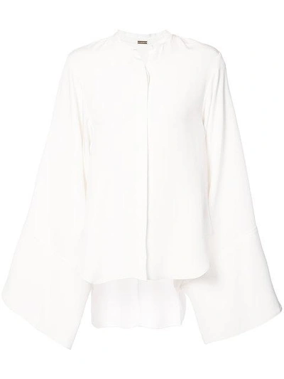 Shop Adam Lippes Kimono Sleeves Shirt - White