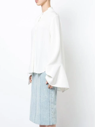 Shop Adam Lippes Kimono Sleeves Shirt - White