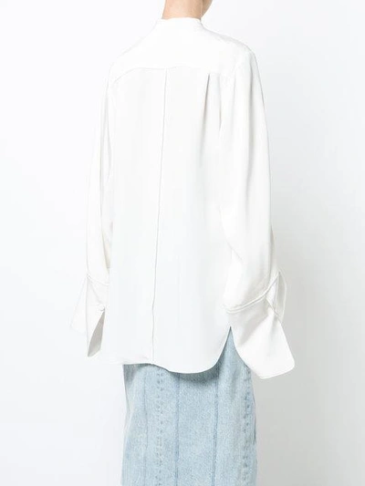 Shop Adam Lippes Kimono Sleeves Shirt - White