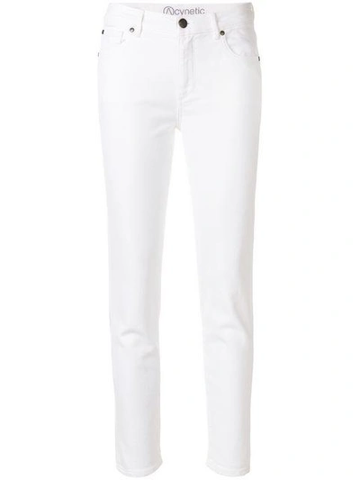 Shop Acynetic Classic Skinny Jeans In White