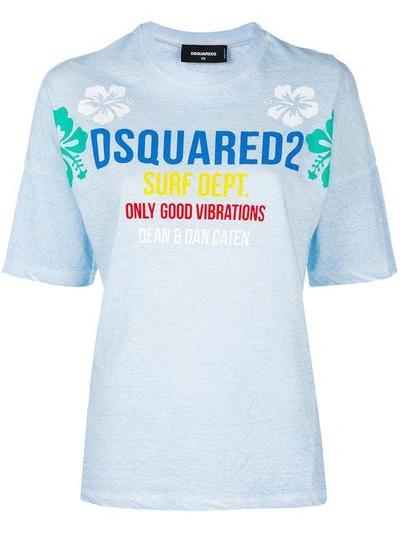 Shop Dsquared2 Surf School T In Blue