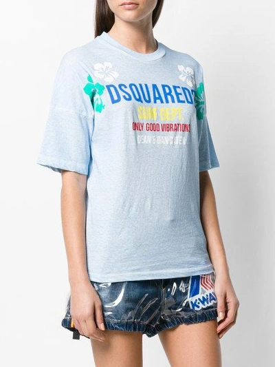 Shop Dsquared2 Surf School T In Blue