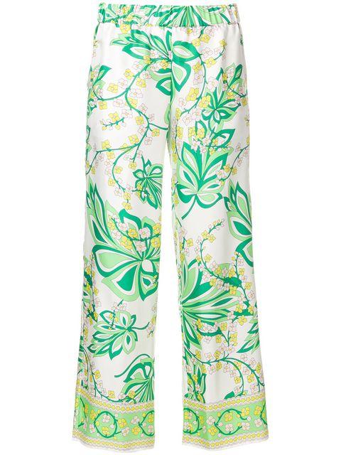 P.A.R.O.S.H. Cropped Pyjama Trousers In White | ModeSens