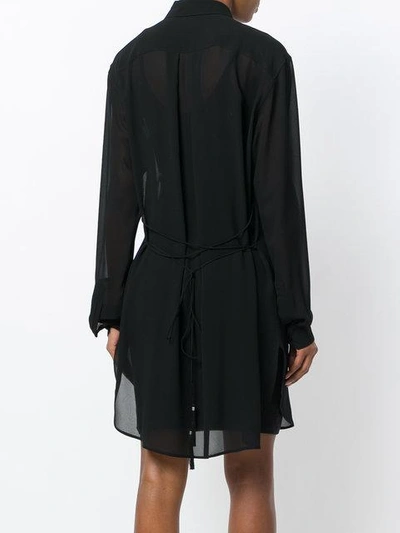 Shop Saint Laurent Classic Shirt Dress In Black