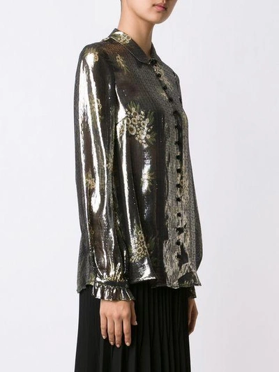 Shop Suno Metallic Effect Shirt