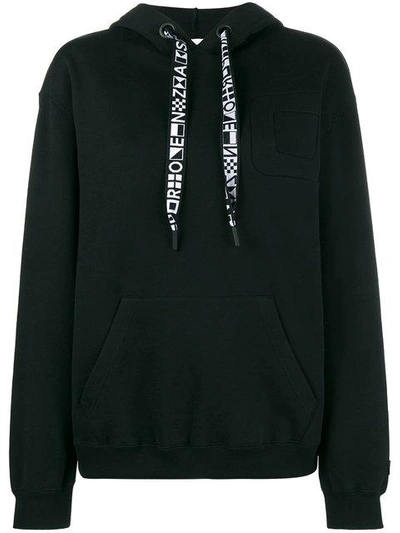 Shop Proenza Schouler Pswl Drawstring Hoodie In  Black