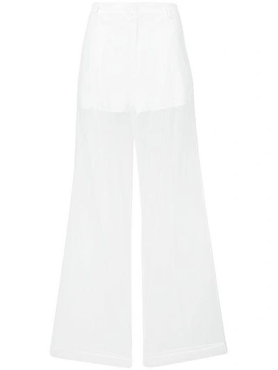 Shop Givenchy Transparent Flared Trousers