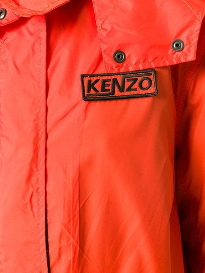 Shop Kenzo Oversized Rain Coat - Yellow