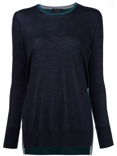 Shop Rag & Bone Cashmere Two-tone Sweater - Black
